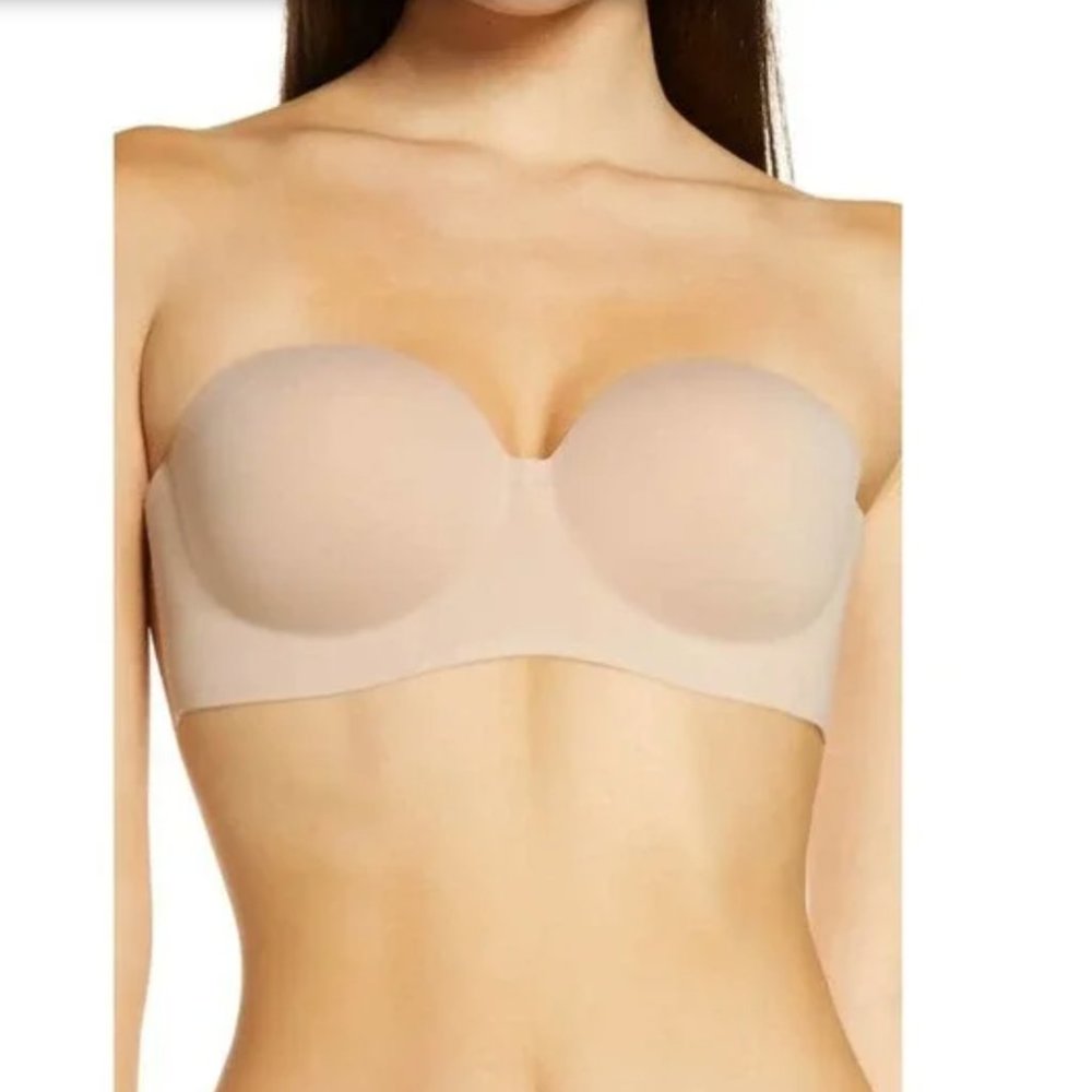 NIB NORDSTROM Women's Voluptuous Backless Strapless Bra Nude Size DD